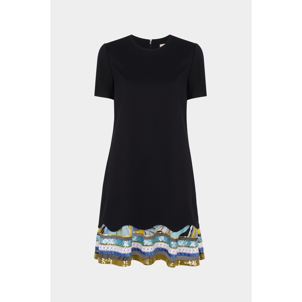 Pucci Frill Embroidered Hemline Dress Size 40